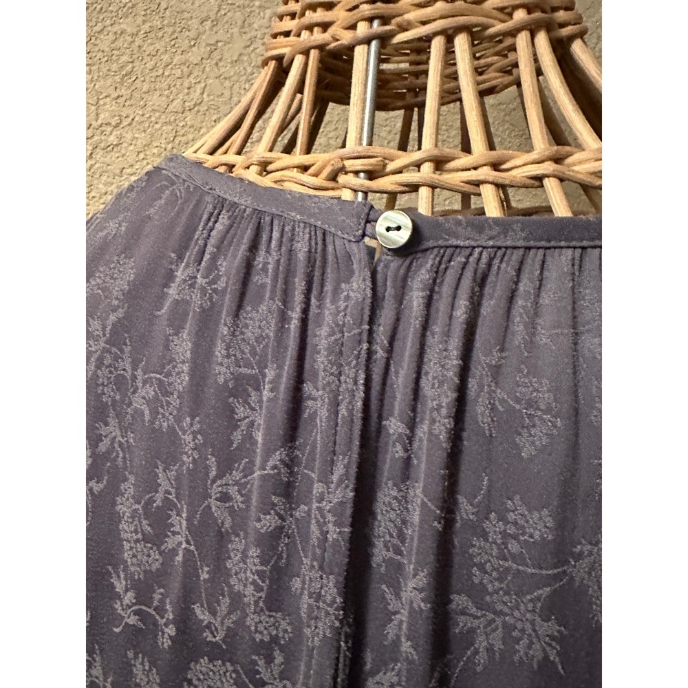 Current Air Los Angeles Smocked Waist Floral Jacquard Dress Grey Womens M - Picture 5 of 16